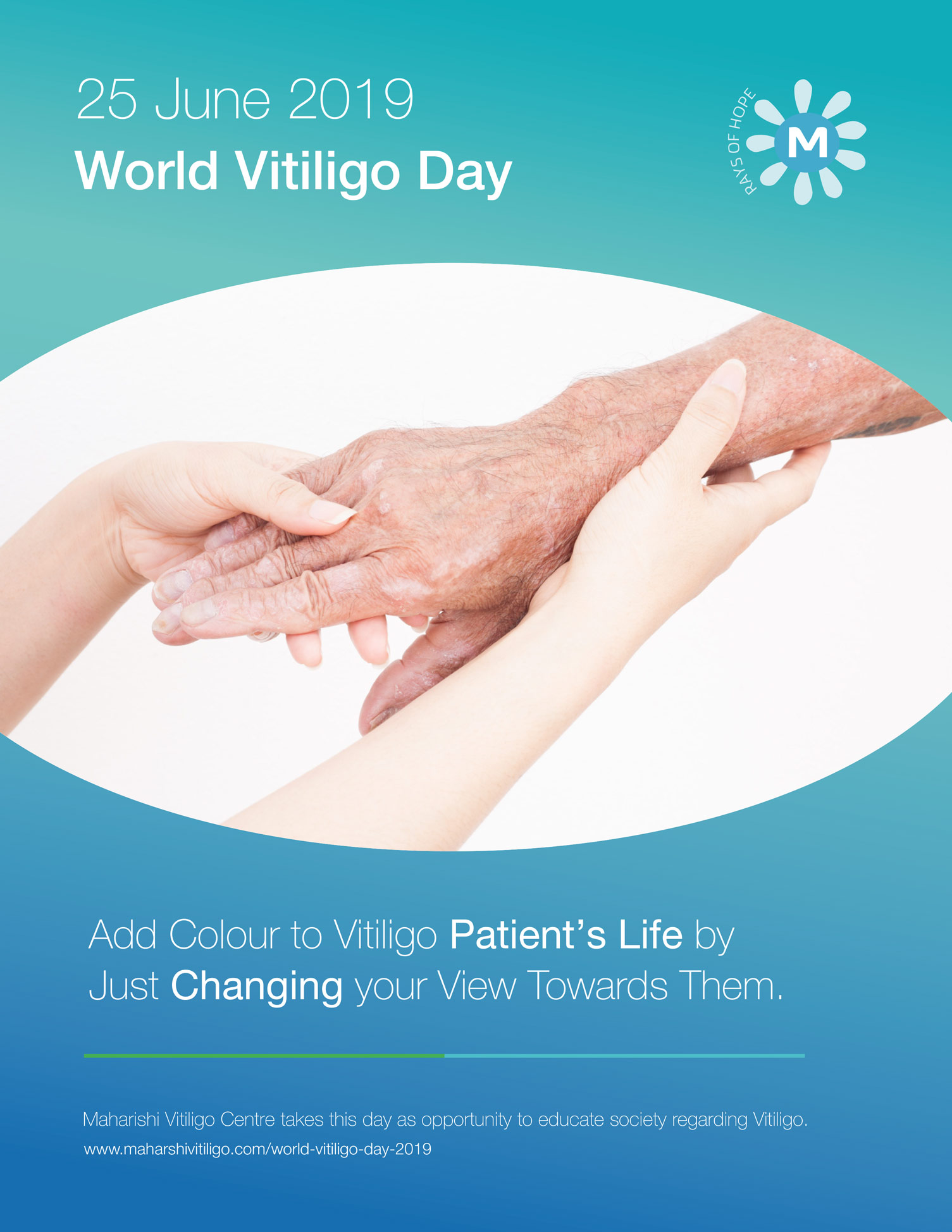 Celebrating World Vitiligo Day 2019 – Maharishi Vitiligo Centre takes this day as an opportunity to educate society regarding Vitiligo.